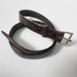 ARROW | 100% LIZARD leather belt brown sz 32